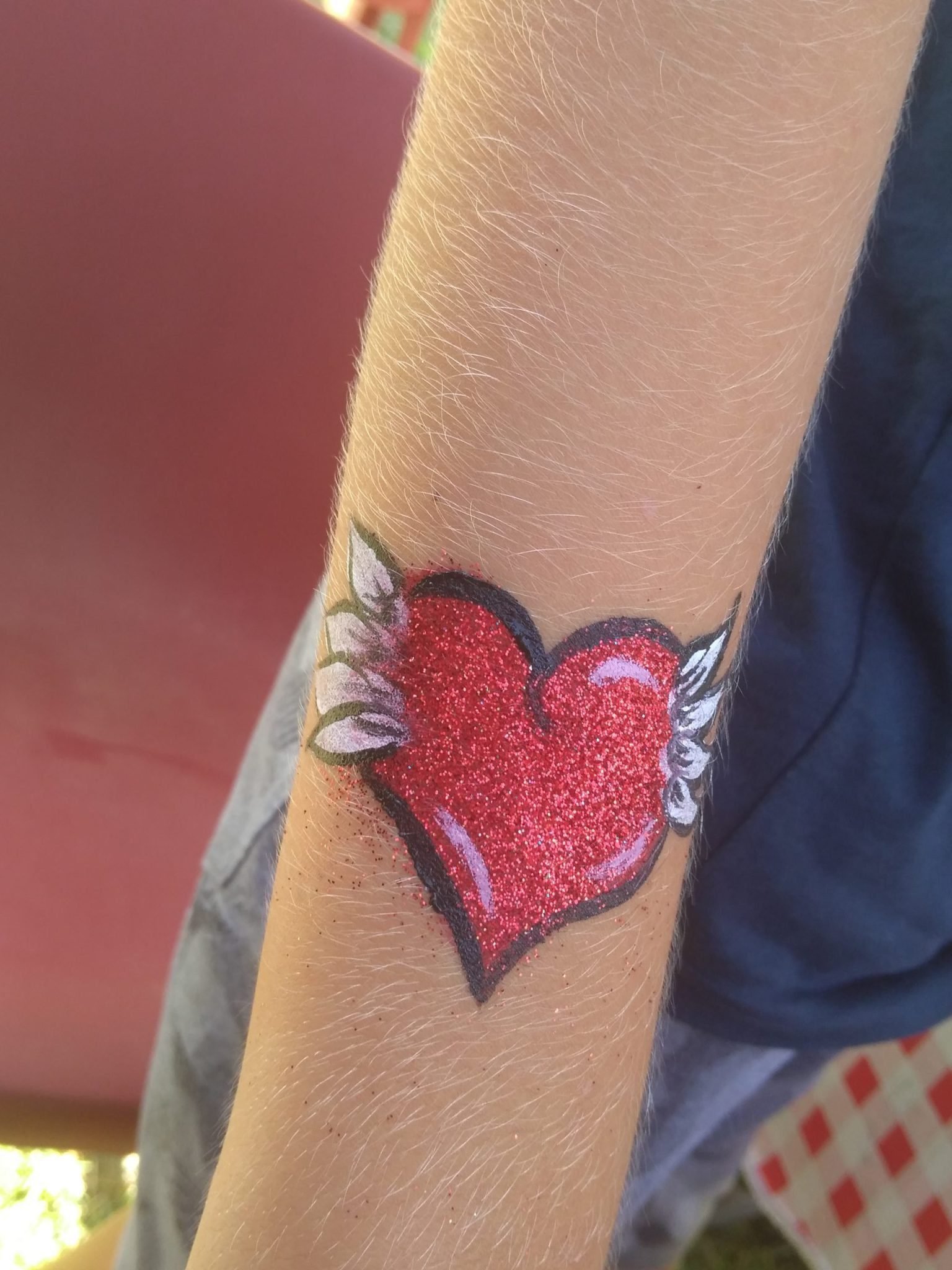 Maquillage & Tatouage pour enfants - Coeur pailleté